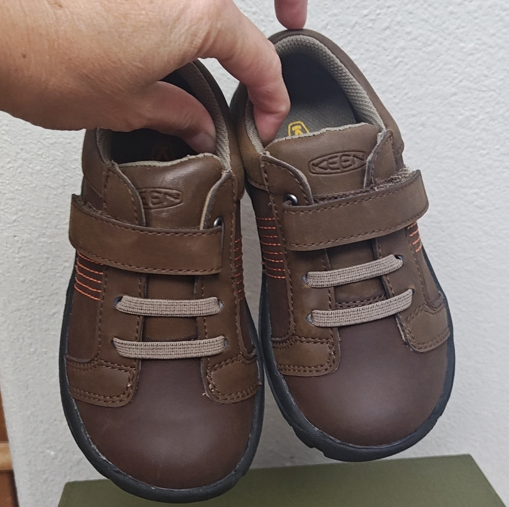 Keen Austin II Shoes Leather Oxford Brown Orange Water Resistant New in Box 11 - Picture 7 of 10